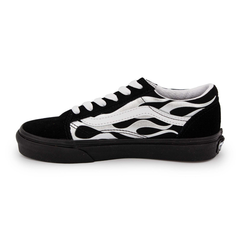 Baskets flammes blanches Era basses t28-39 Enfant VANS à prix
