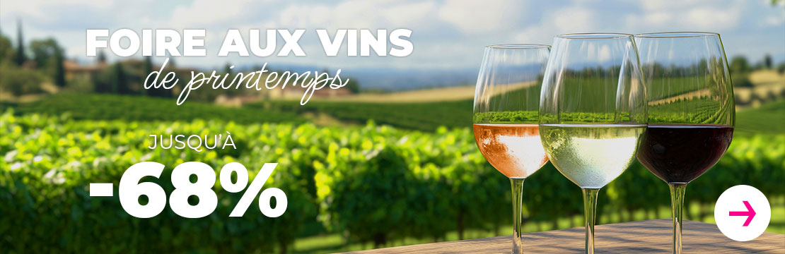 Vins jusqu'à -68%