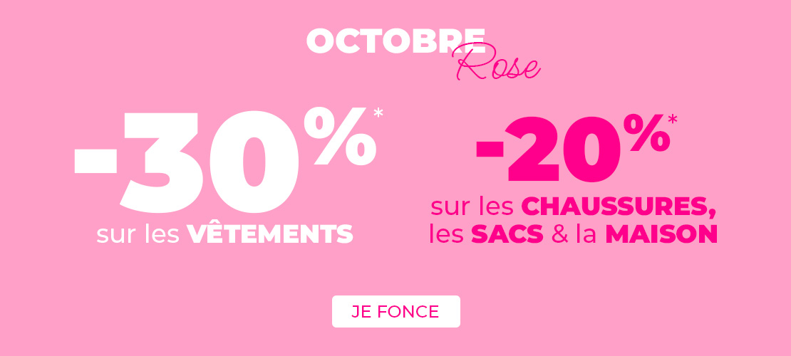 Octobre rose -30% sur les nouveautés