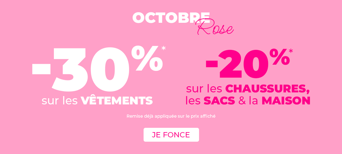 Octobre rose -30% sur les nouveautés