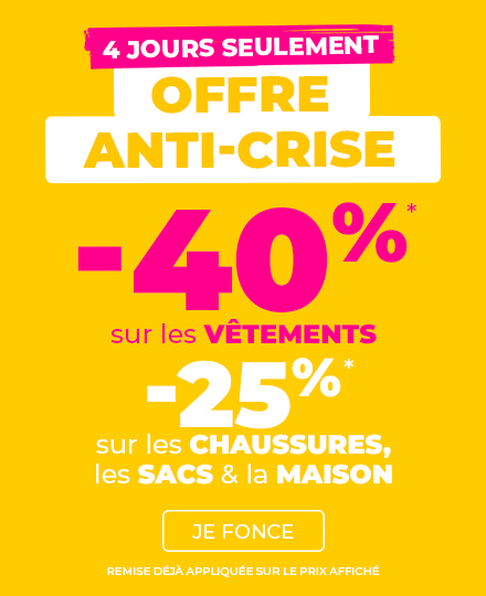 -40% sur les vêtements