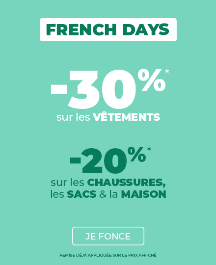 -30% sur les vêtements