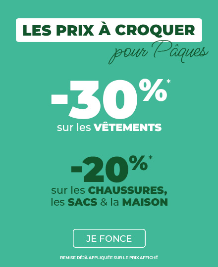 -30% sur les vêtements