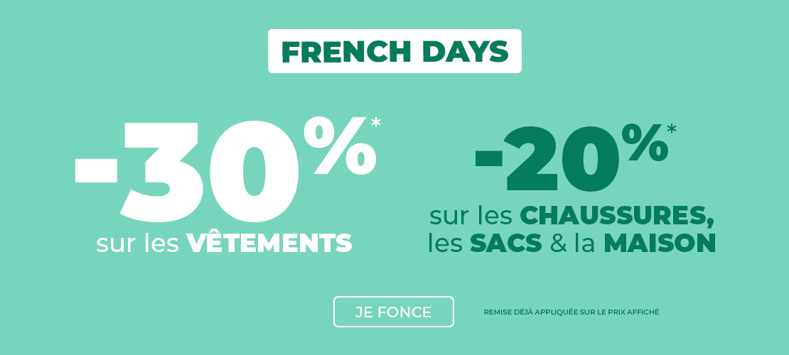 -30% sur les vêtements