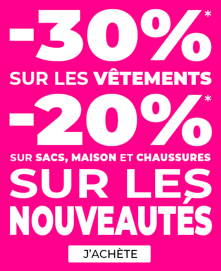 -30% sur vêtements