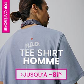 t-shirts homme grande marque en promotion jusqu'à -82% 