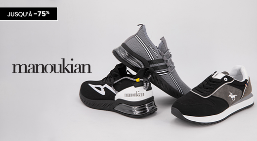 baskets et chaussons manoukian en promo